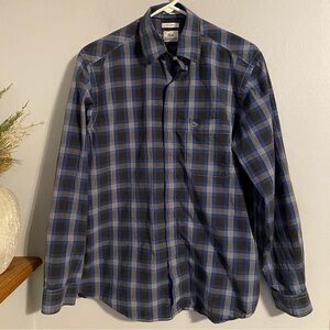 Mens Lacoste Long Sleeve Button Down Flannel Shirt Sz40